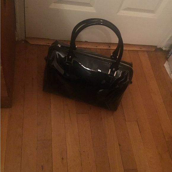 Versace Black Patent Leather Satchel - Picture 13 of 16